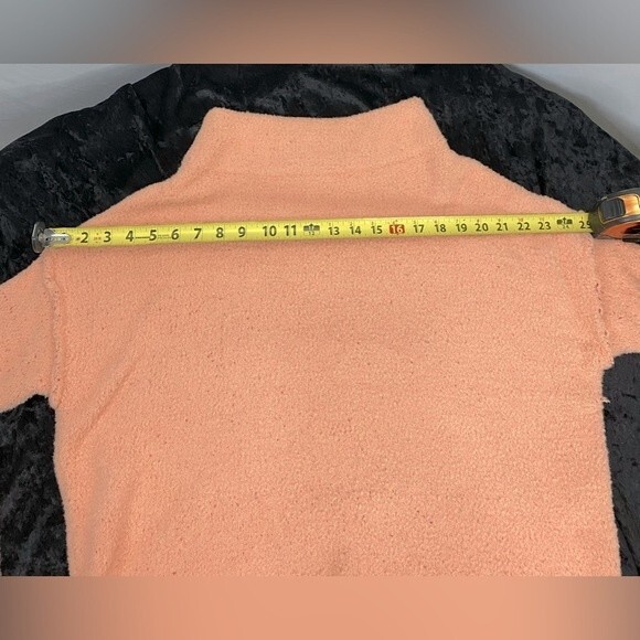 Free People Women's Cherry Peach Color Combo Stretch Long Sleeve Sweater Sz Med - Picture 7 of 8